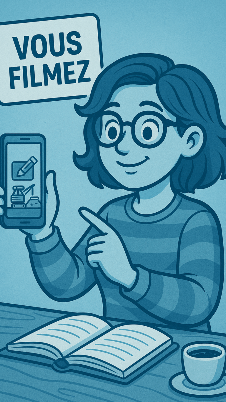 Illustration avatar qui explique les étapes pour produire et publier votre Short YouTube et Google Business