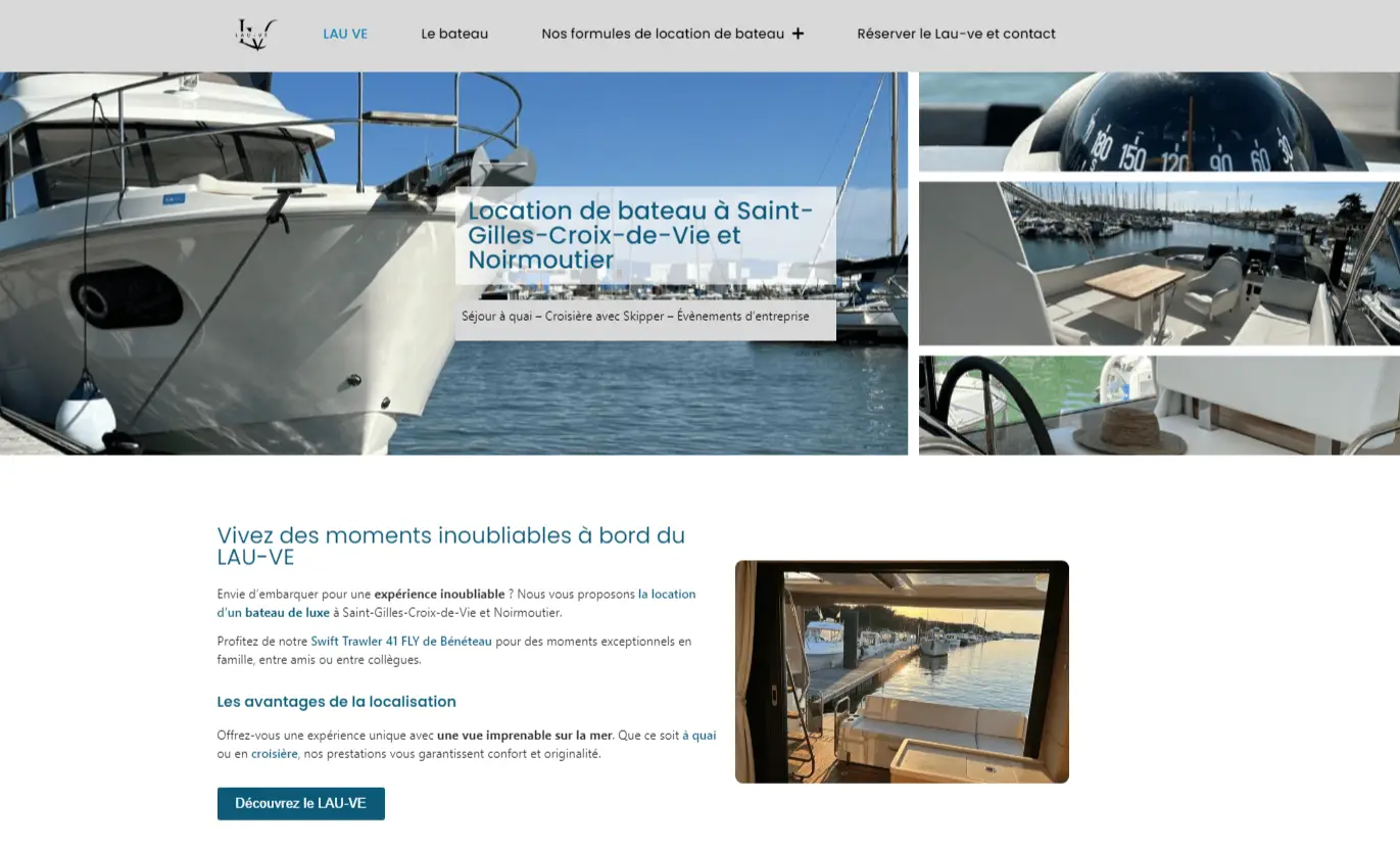 réalisation d'un site internet de location de bateau